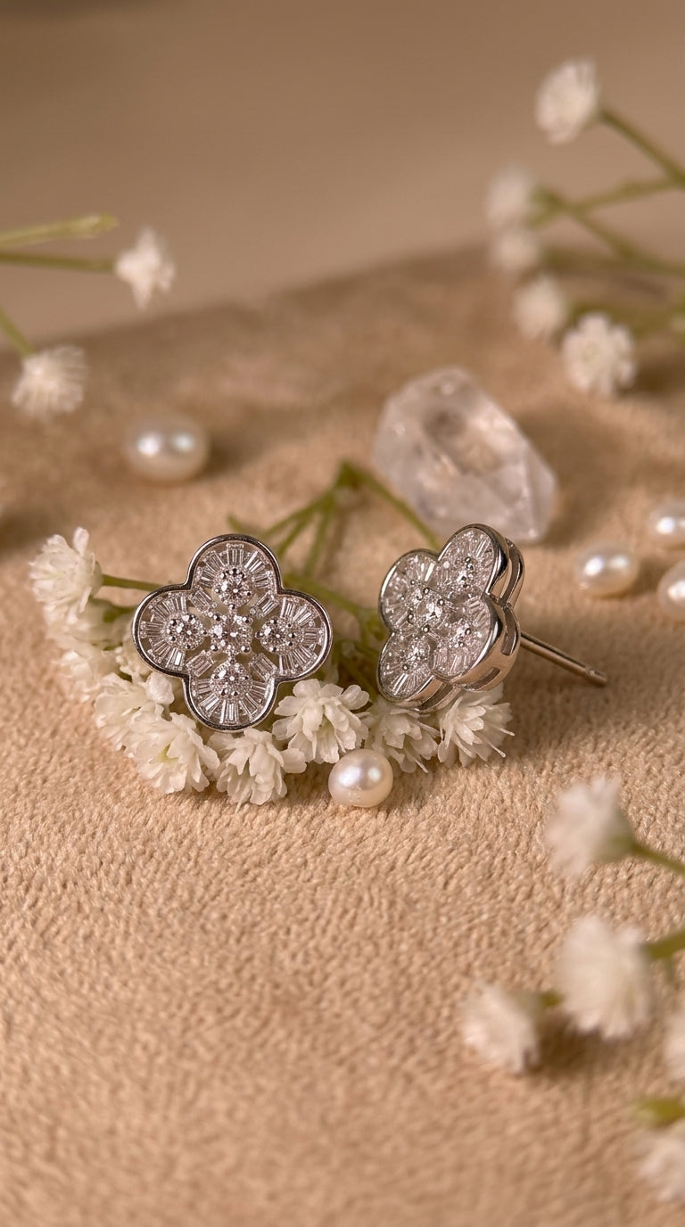 Floral Radiance Stud Earrings