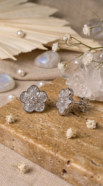 Floral Radiance Stud Earrings