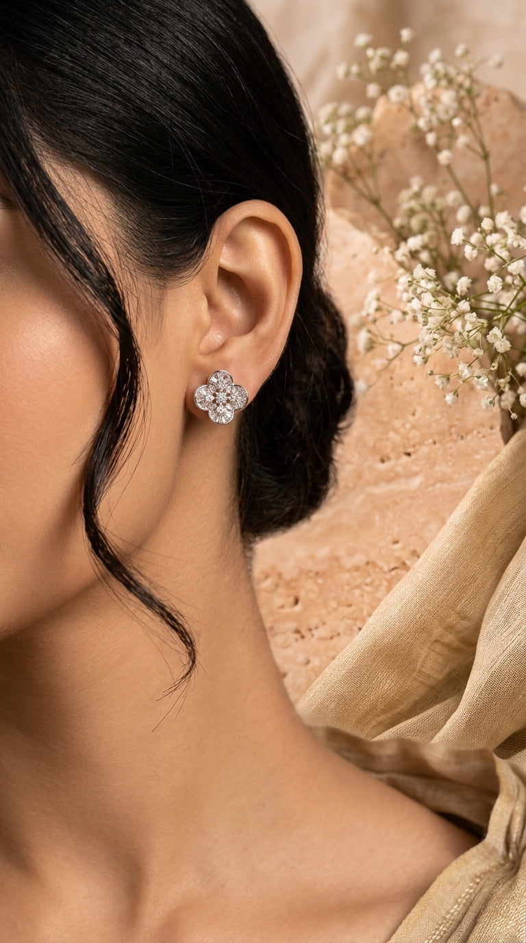 Floral Radiance Stud Earrings