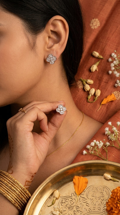 Floral Radiance Stud Earrings