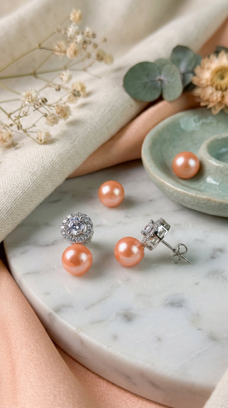 Pearl Radiance Stud Earrings