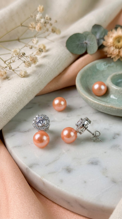 Pearl Radiance Stud Earrings