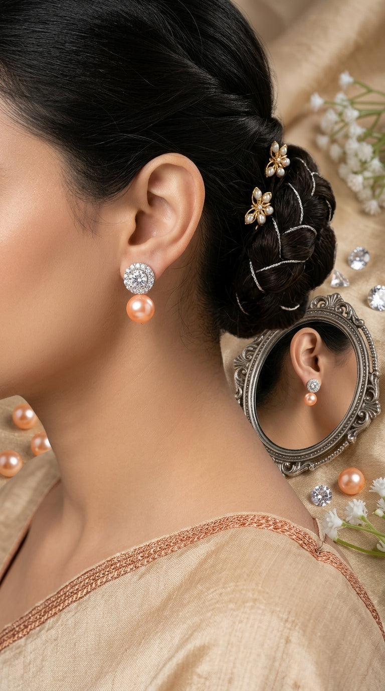 Pearl Radiance Stud Earrings