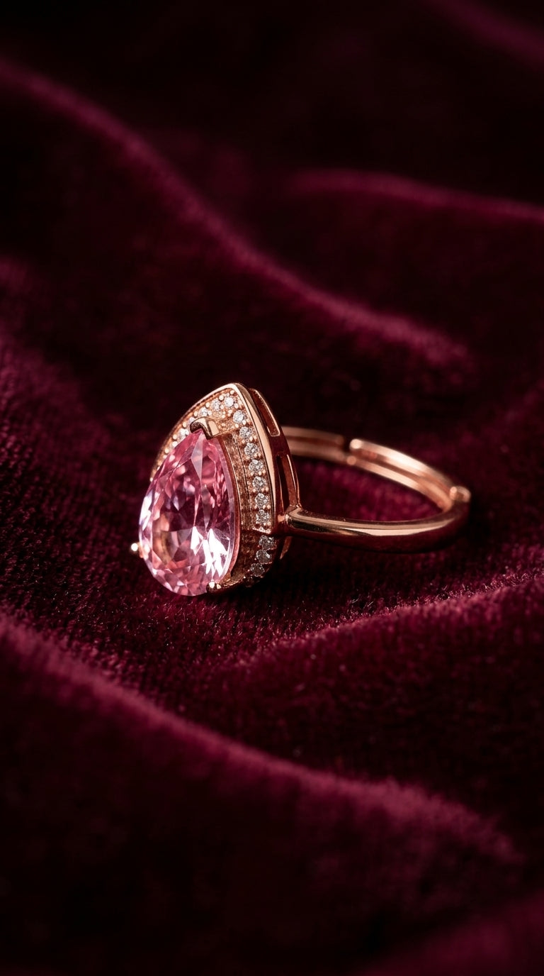 Blush Elegance Statement Ring