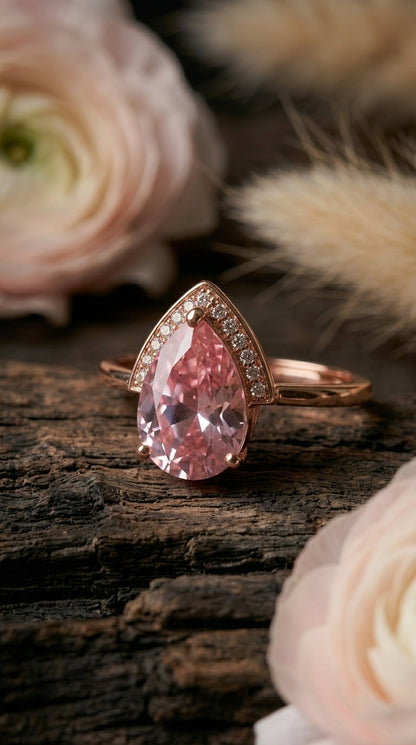 Blush Elegance Statement Ring