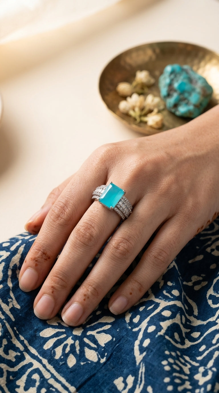 Turquoise Luxe Statement Ring