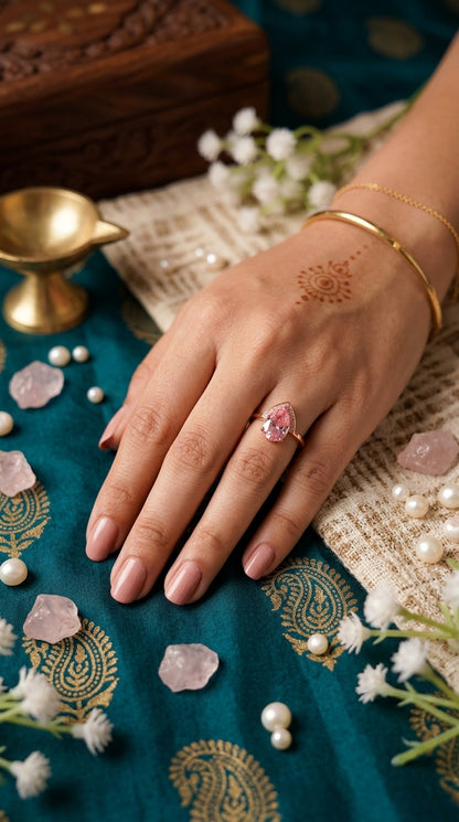 Blush Elegance Statement Ring