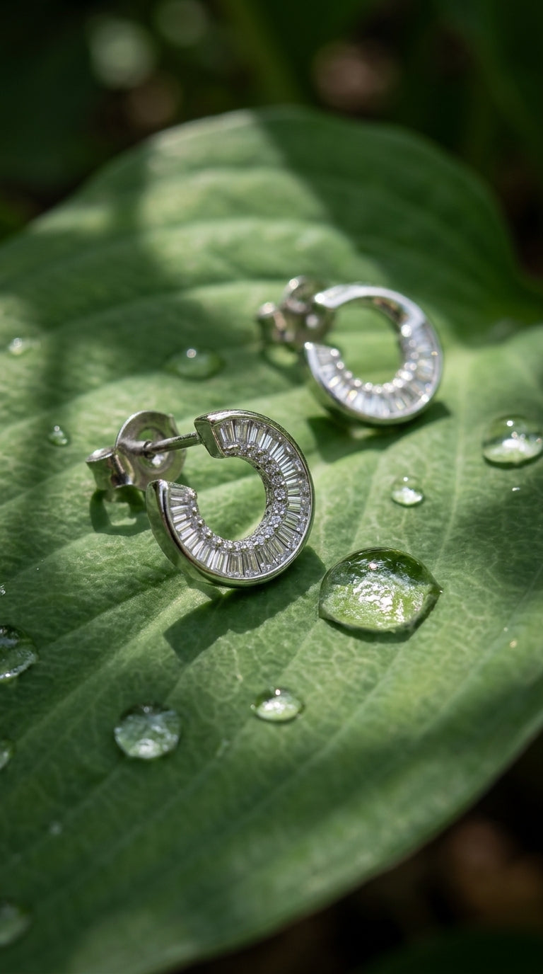 Radiant Halo Hoop Earrings