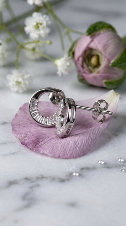 Radiant Halo Hoop Earrings