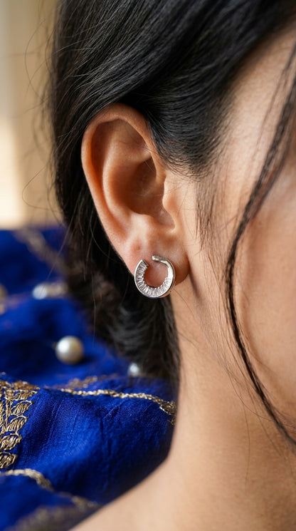 Radiant Halo Hoop Earrings