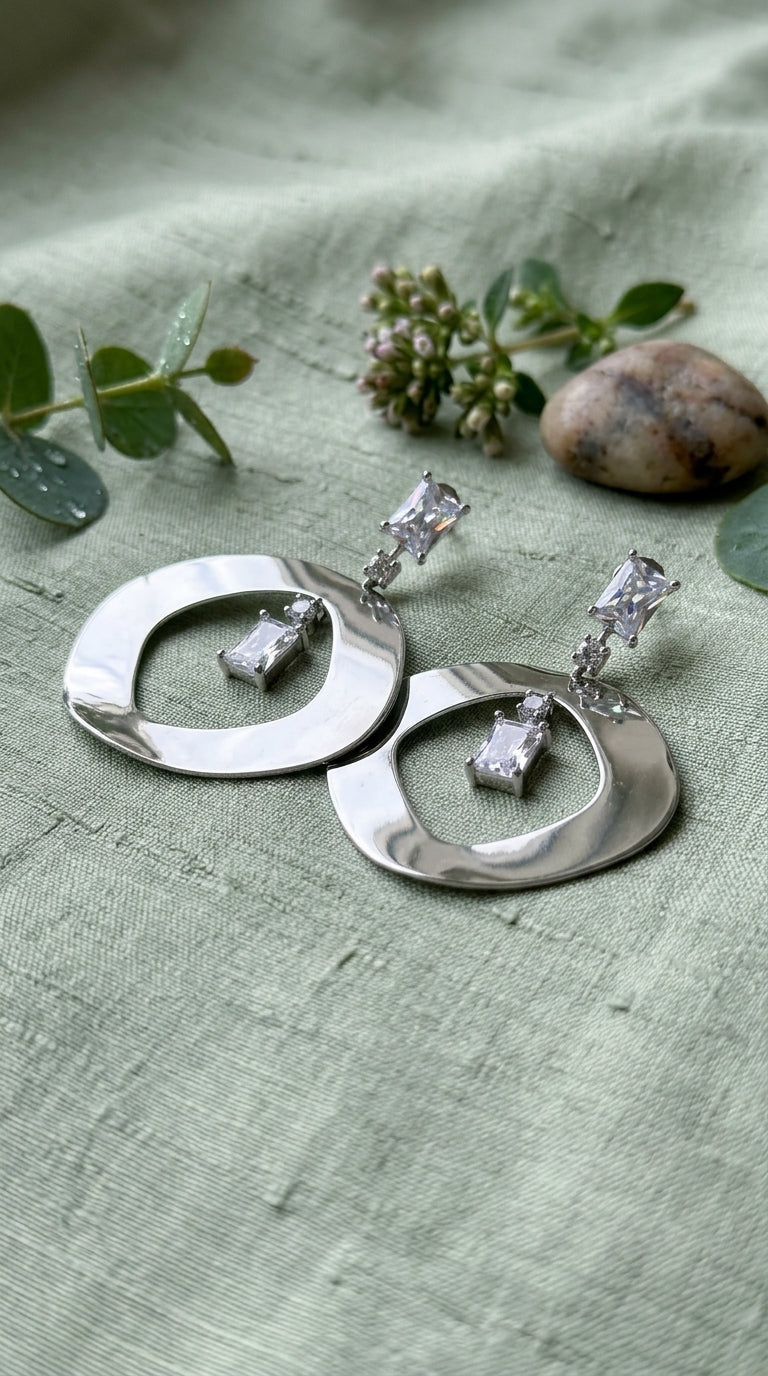 Modern Geometric Drop Earrings
