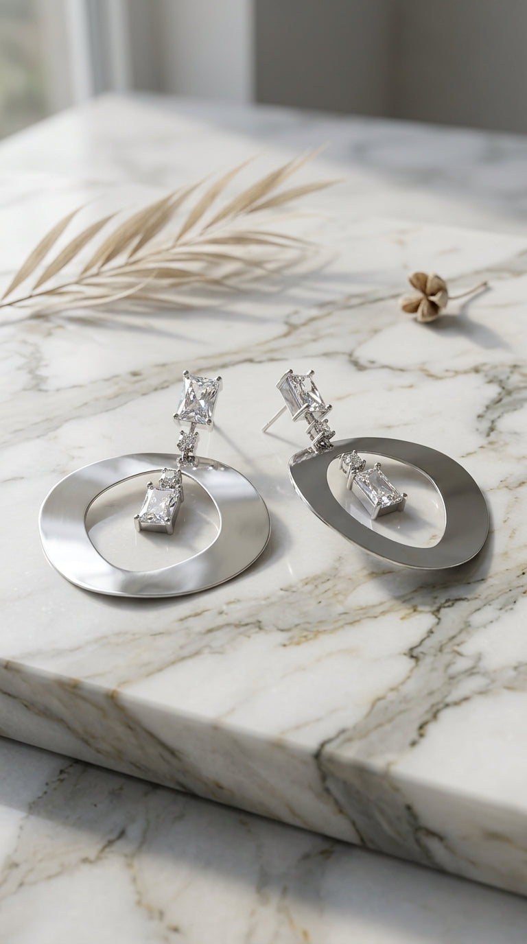Modern Geometric Drop Earrings