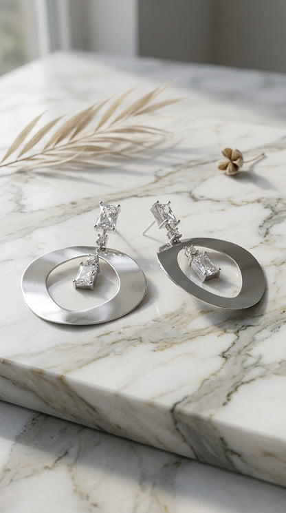 Modern Geometric Drop Earrings