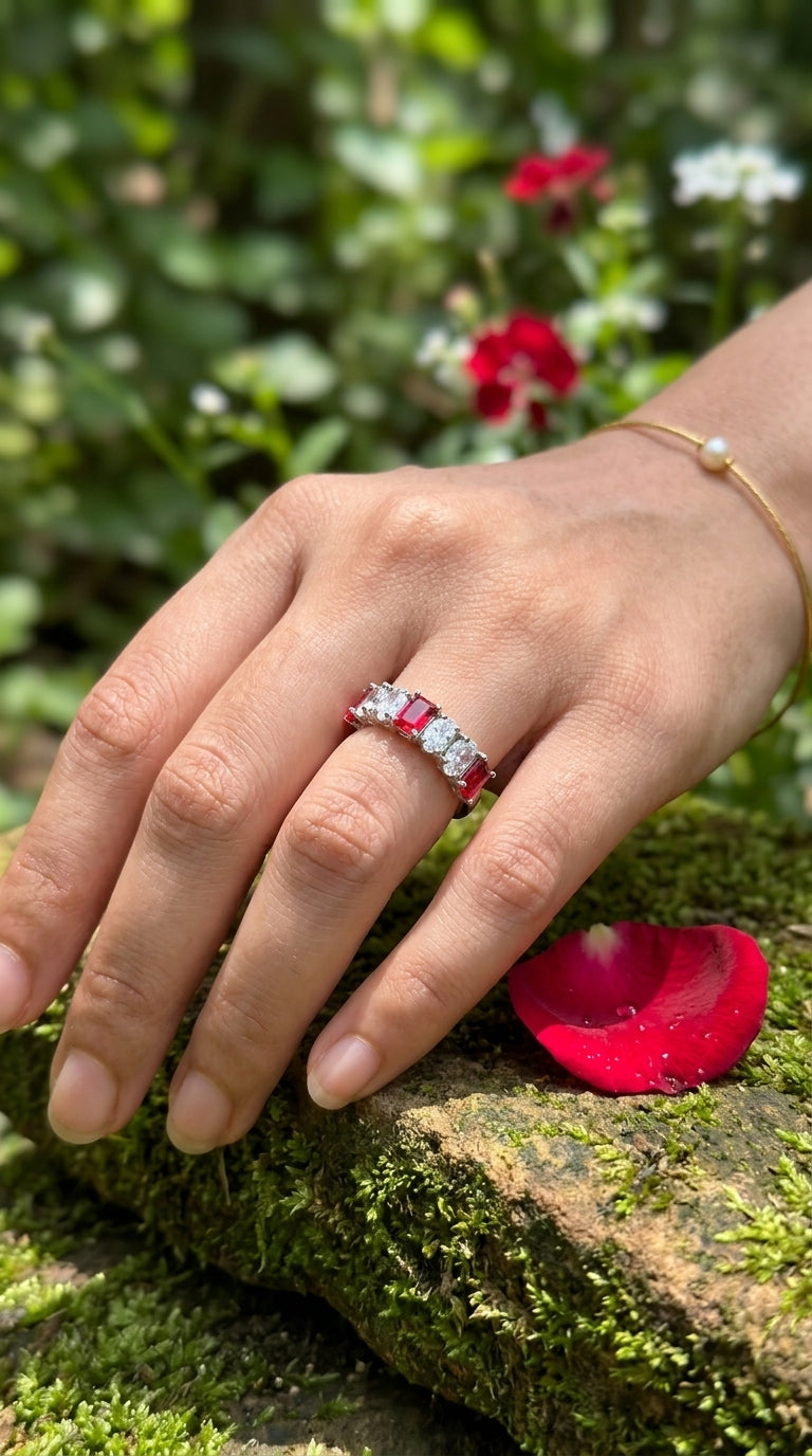 Scarlet Symphony Ring