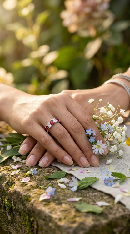 Scarlet Symphony Ring