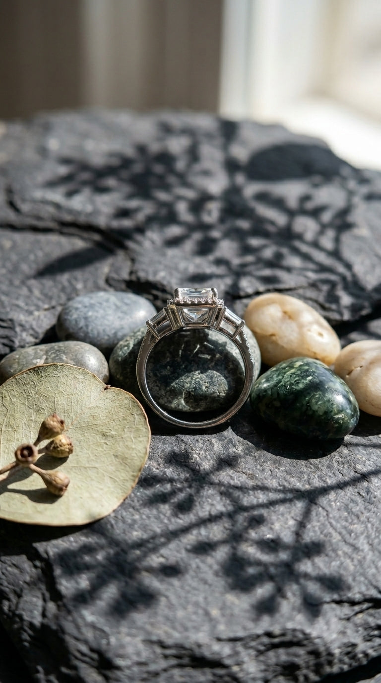 Emerald Halo Statement Ring