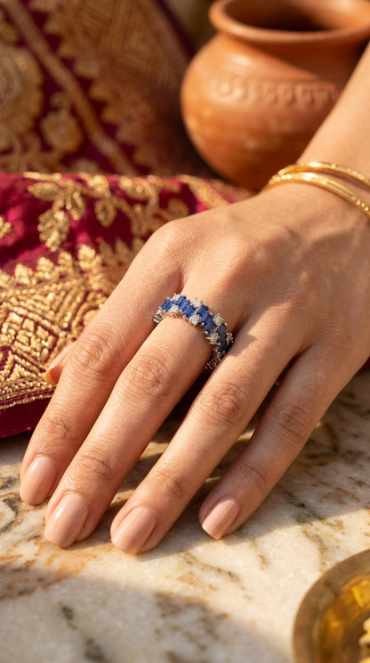 Sapphire Symphony Eternity Ring
