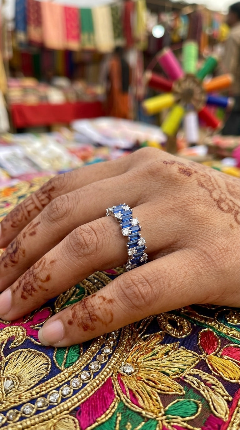 Sapphire Symphony Eternity Ring