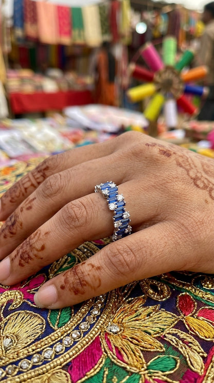 Sapphire Symphony Eternity Ring