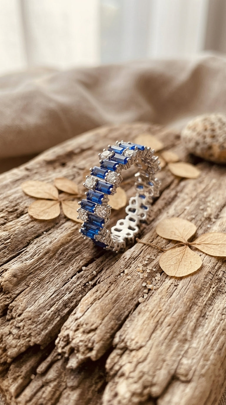 Sapphire Symphony Eternity Ring