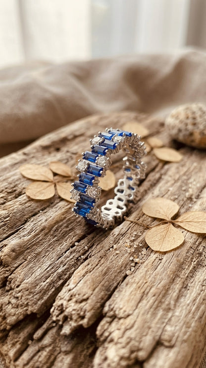 Sapphire Symphony Eternity Ring