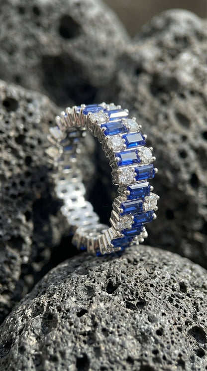 Sapphire Symphony Eternity Ring