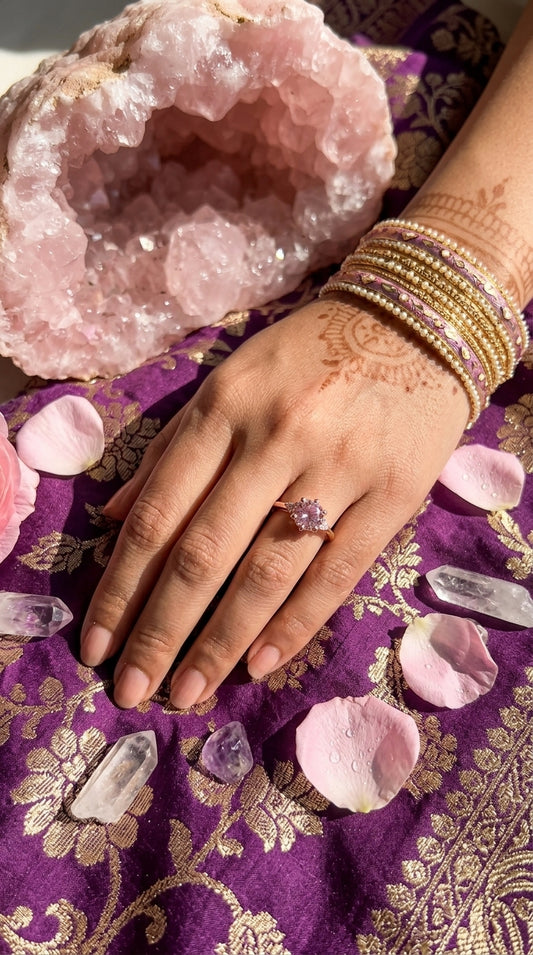Blush Solitaire Ring