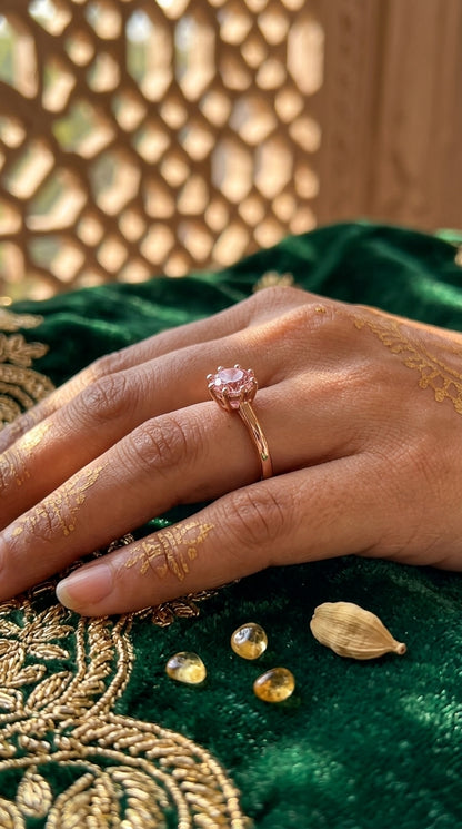 Blush Solitaire Ring