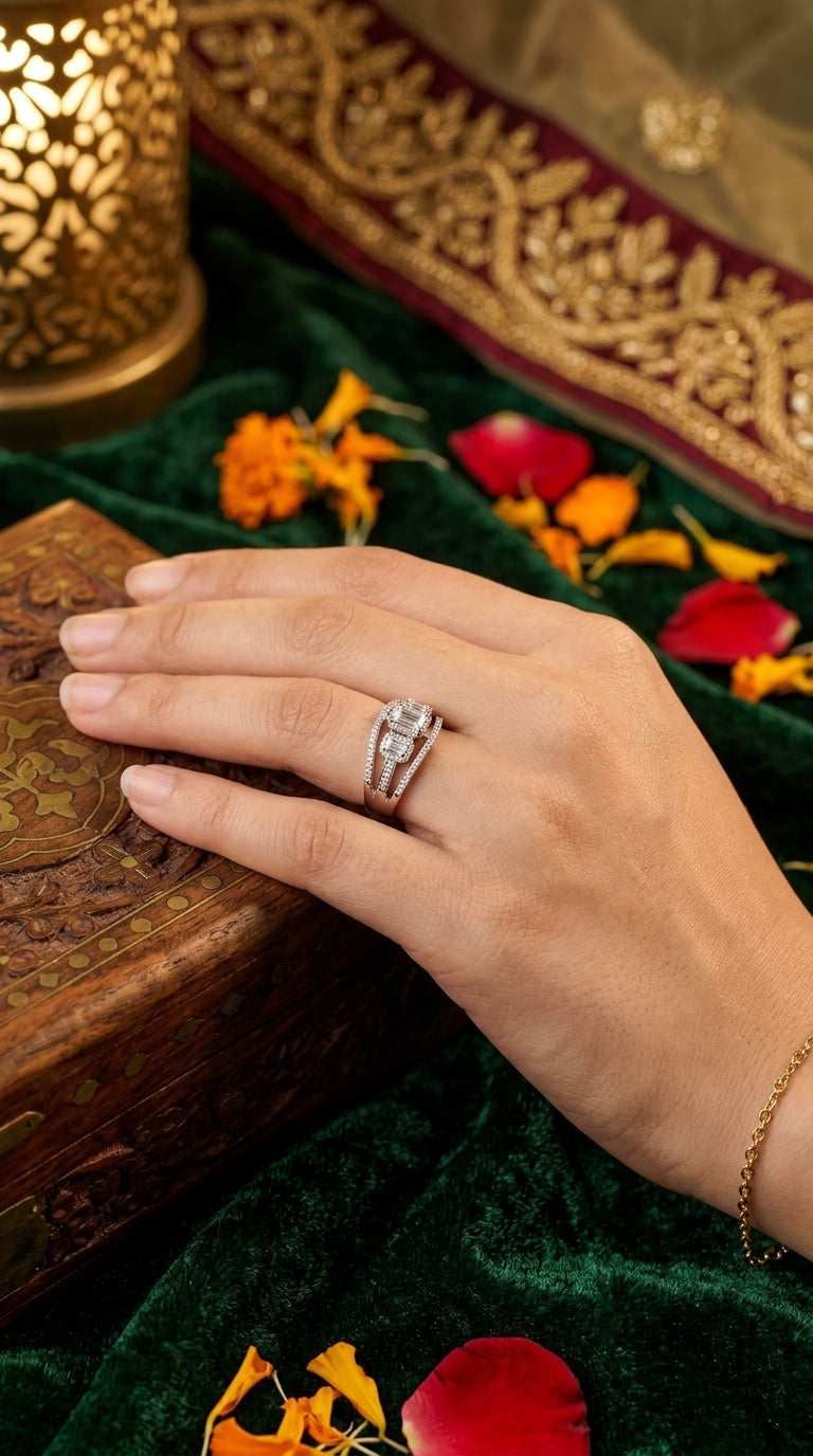 Vintage Triple Halo Ring