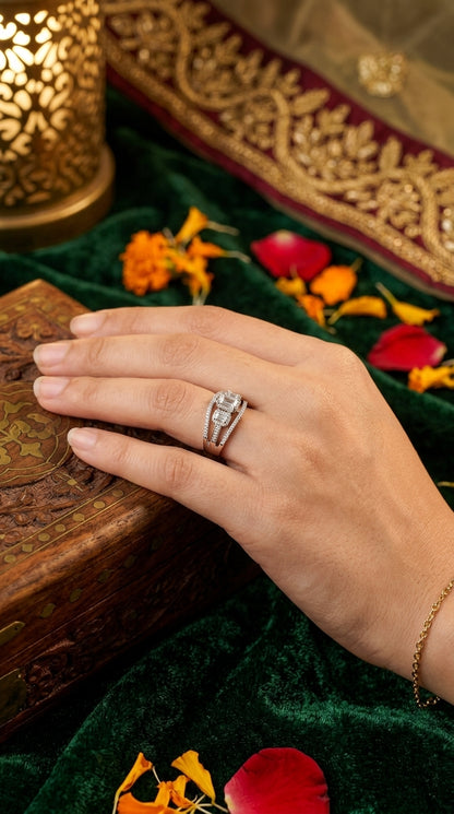 Vintage Triple Halo Ring