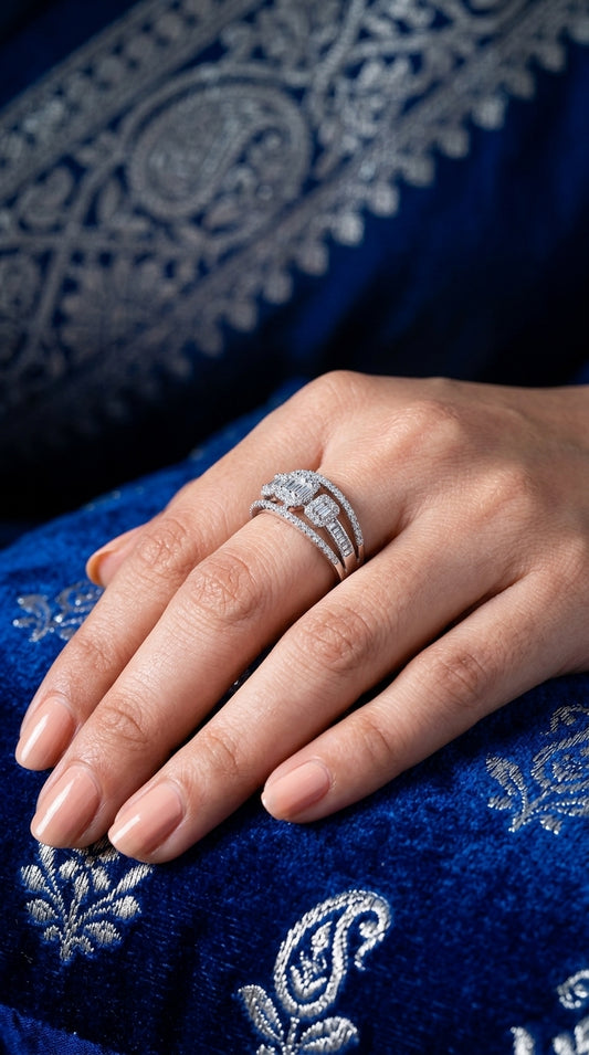 Vintage Triple Halo Ring