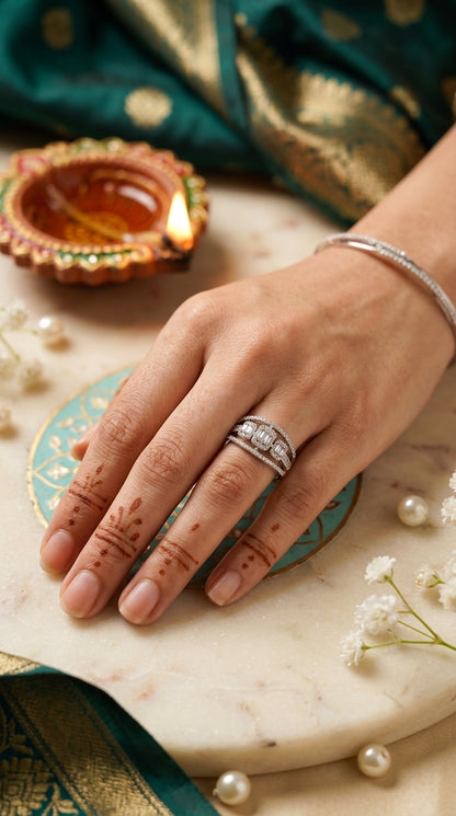 Vintage Triple Halo Ring