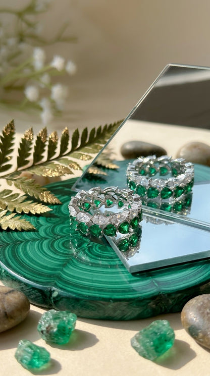 Emerald Vine Eternity Ring