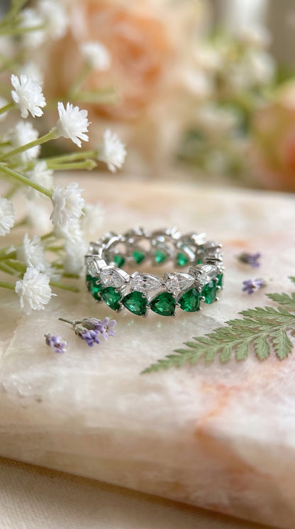 Emerald Vine Eternity Ring