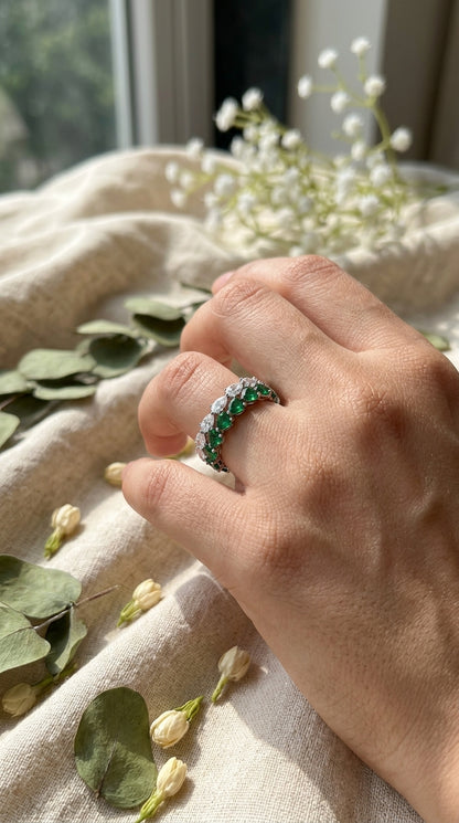 Emerald Vine Eternity Ring