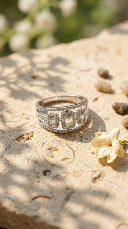 Vintage Triple Halo Ring