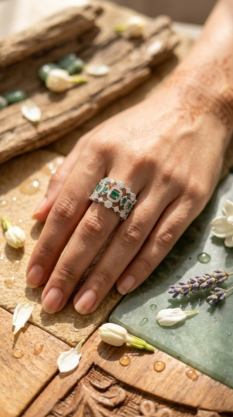 Emerald Majesty Statement Ring