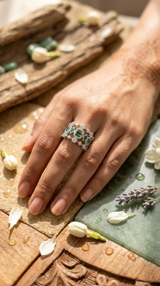Emerald Majesty Statement Ring