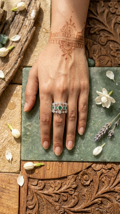 Emerald Majesty Statement Ring