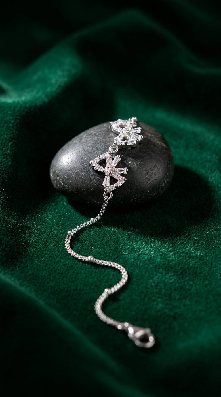 Crystal Cascade Adjustable Bracelet