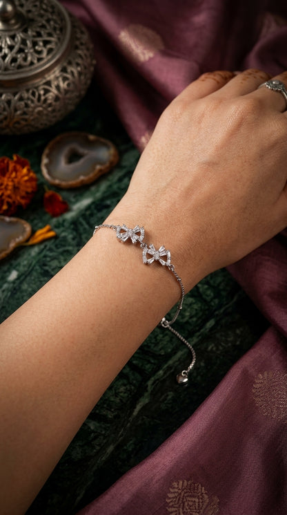 Crystal Cascade Adjustable Bracelet