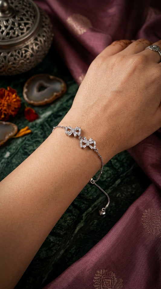 Crystal Cascade Adjustable Bracelet