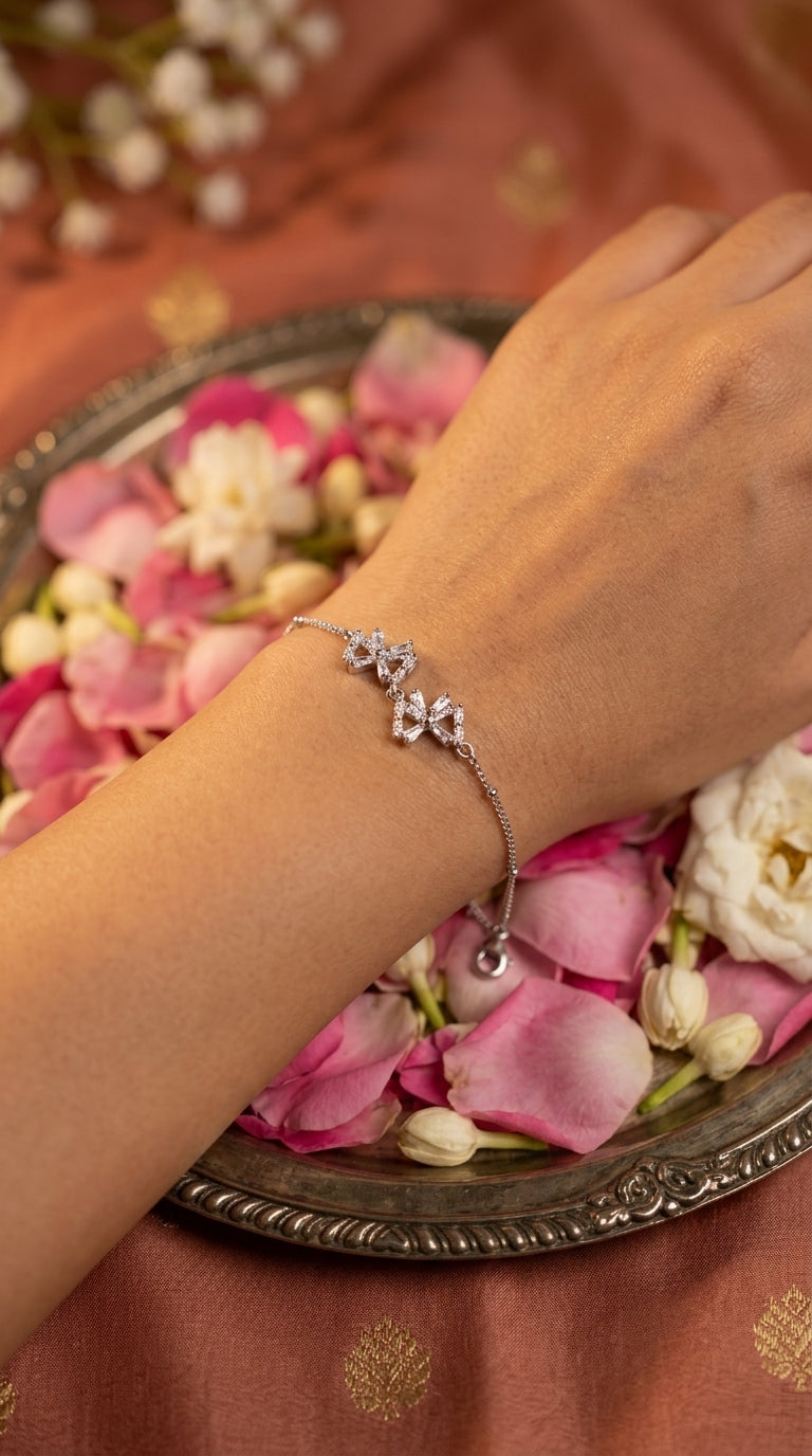 Crystal Cascade Adjustable Bracelet