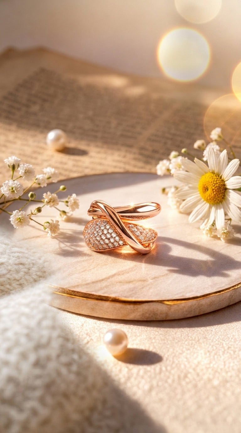 Aurora Rose Gold Statement Ring