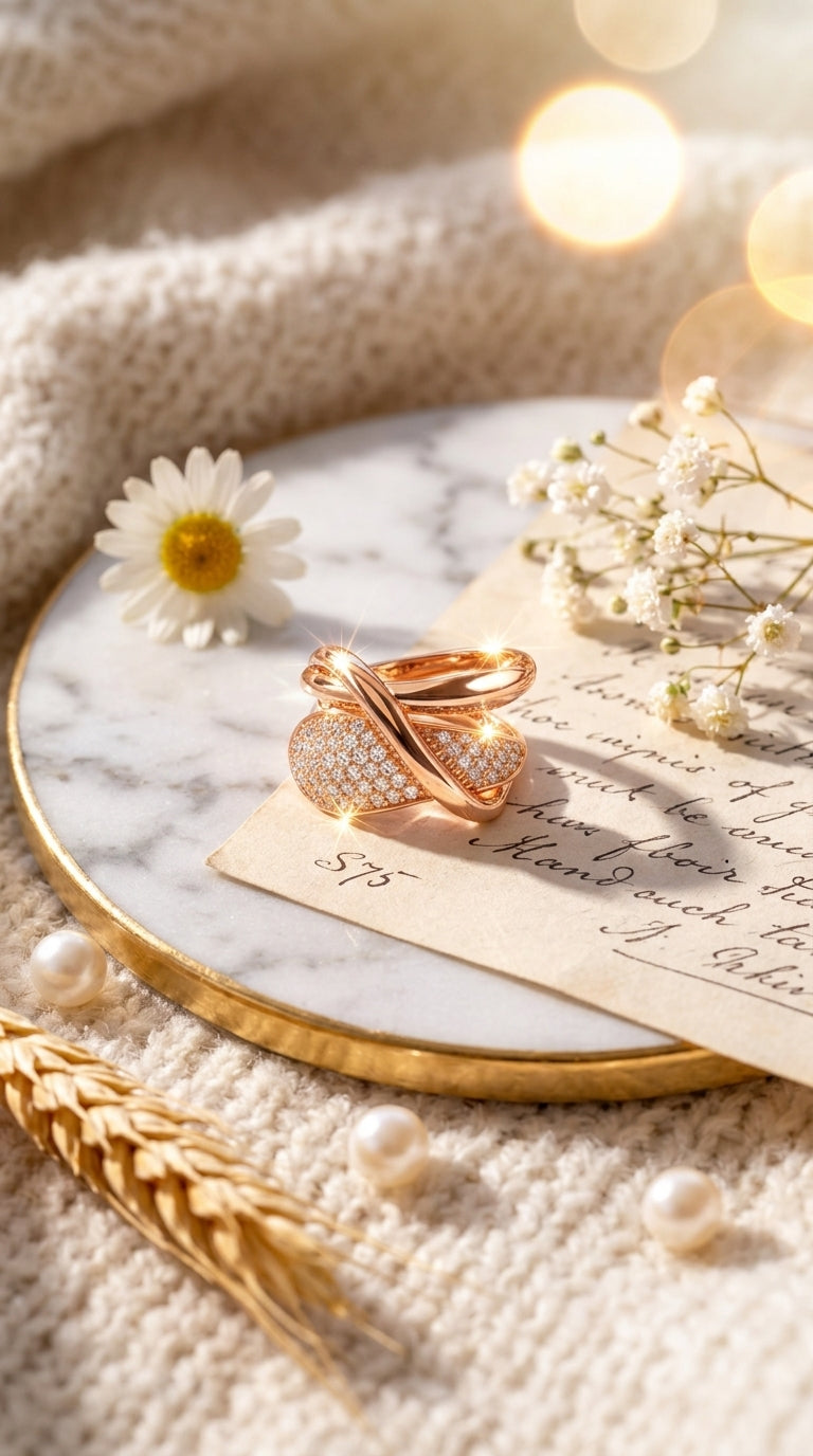 Aurora Rose Gold Statement Ring