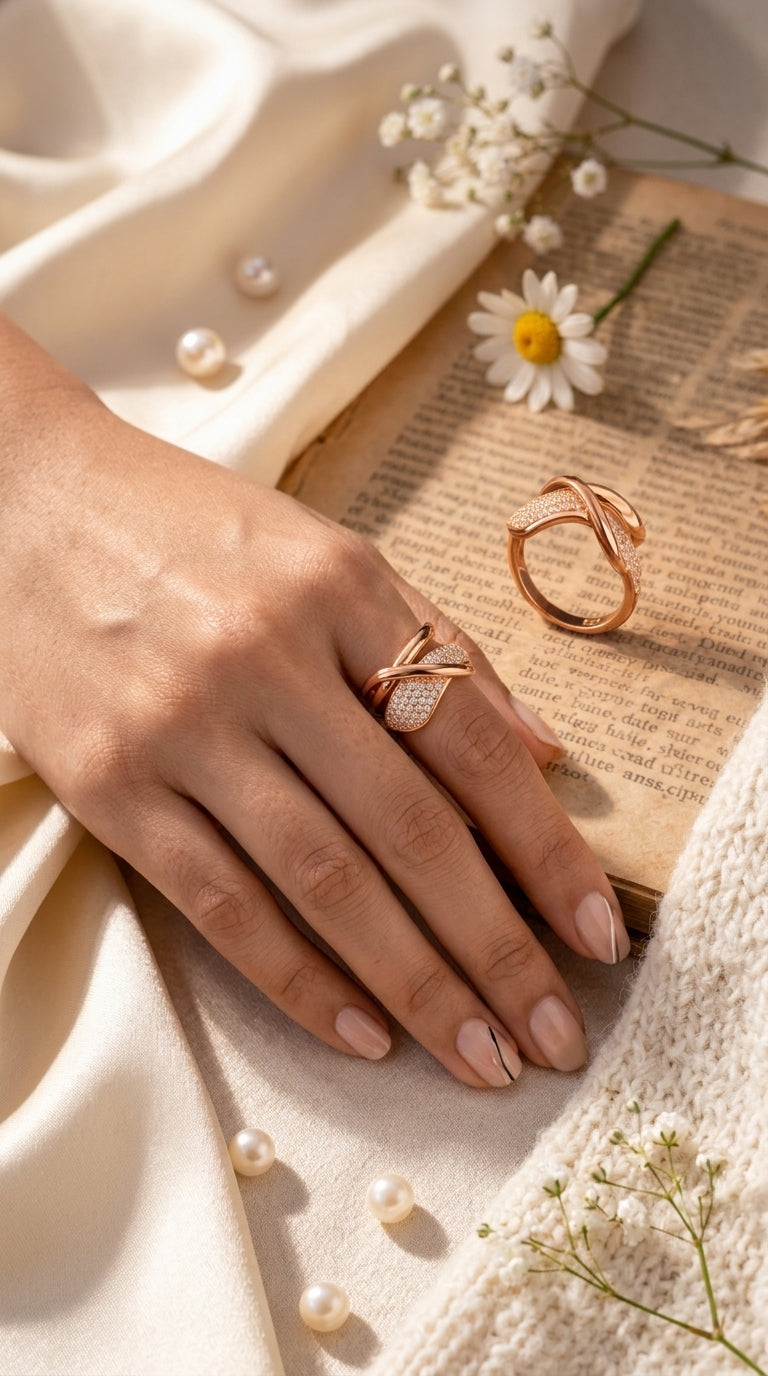Aurora Rose Gold Statement Ring