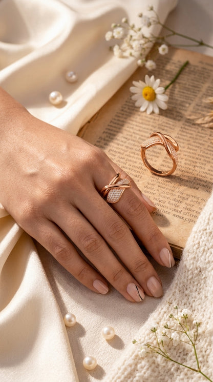 Aurora Rose Gold Statement Ring