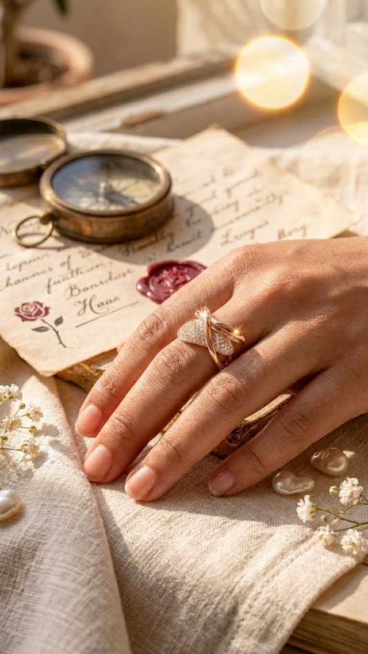 Aurora Rose Gold Statement Ring