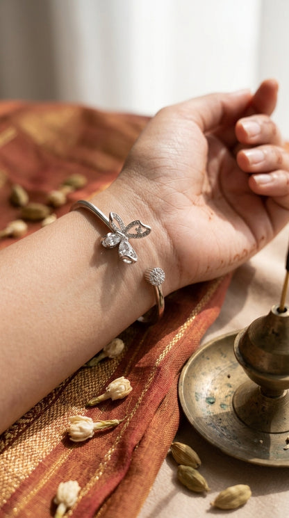 Flutter Bloom Open Cuff Bracelet