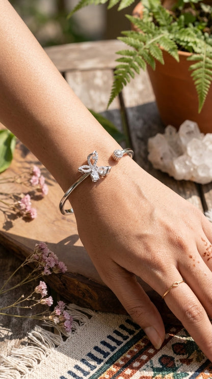 Flutter Bloom Open Cuff Bracelet